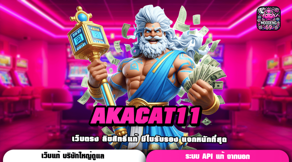 AKACAT11 ทางเข้า VIP รวมเกมครบทุกค่ายดัง เล่นง่าย ฟันกำไรยับๆ